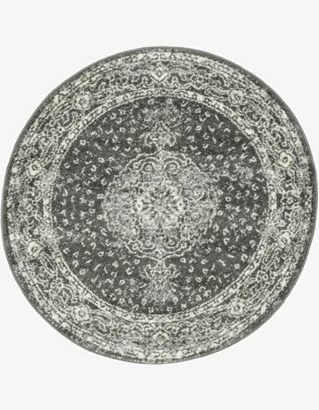 Dark Gray Bexley Round Rug