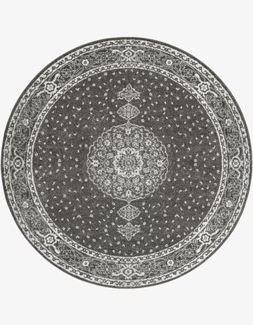 Dark Gray Dover Round Rug