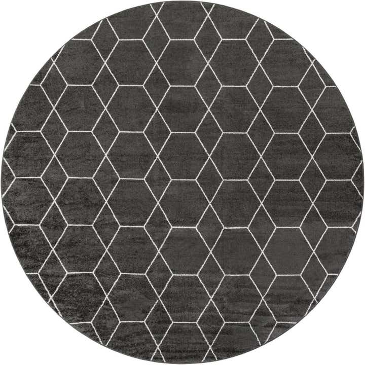 12' x 12' Lattice Frieze Round Rug