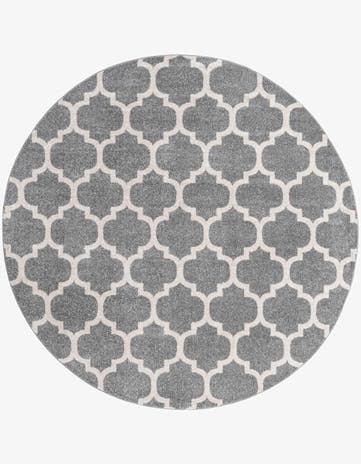 7' 10 x 7' 10 Lattice Round Rug