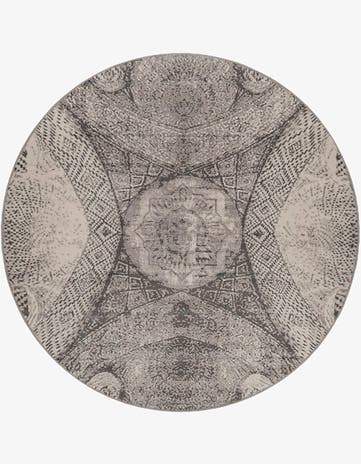 Dark Gray Monaco Round Rug