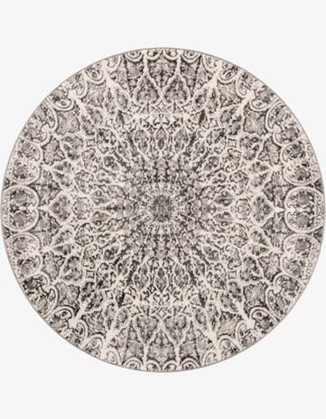 Dark Gray Monte Carlo Round Rug