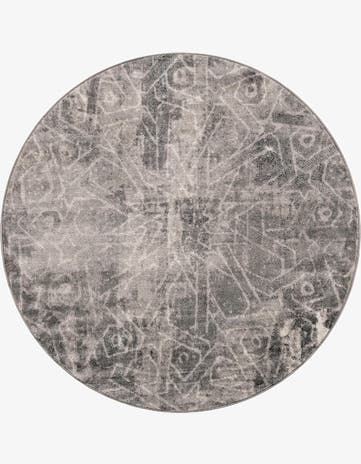 Dark Gray Monte Carlo Round Rug