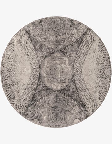 Dark Gray Monte Carlo Round Rug