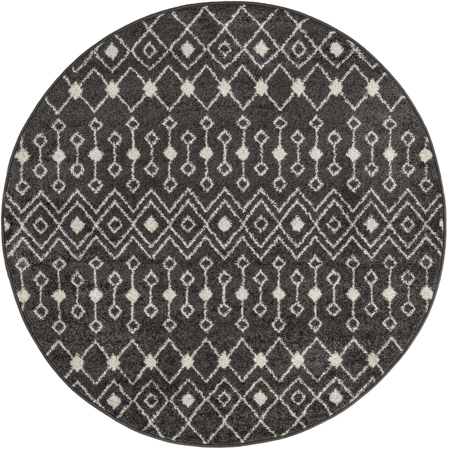 5' 3 x 5' 3 Moroccan Trellis Round Rug