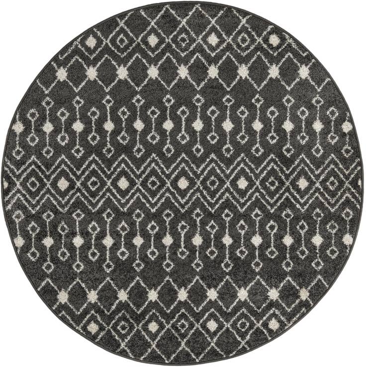 Detail image of 5' 3 x 5' 3 Moroccan Trellis Round Rug