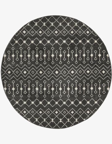 7' 10 x 7' 10 Moroccan Trellis Round Rug