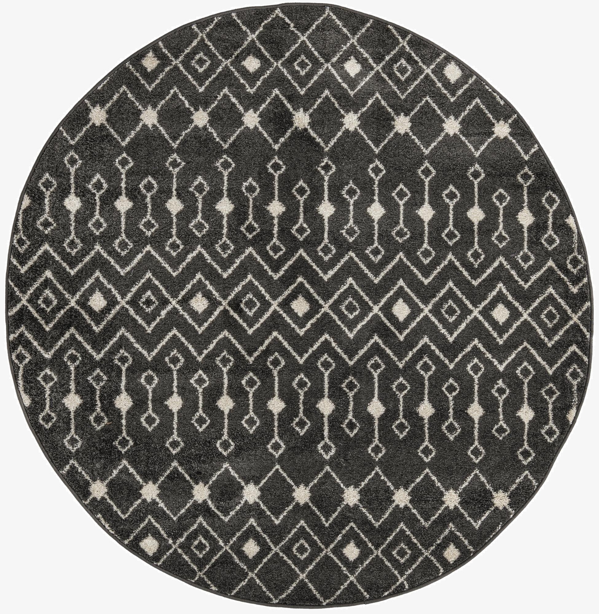Primary image 6' x 6' Moroccan Trellis Round Rug