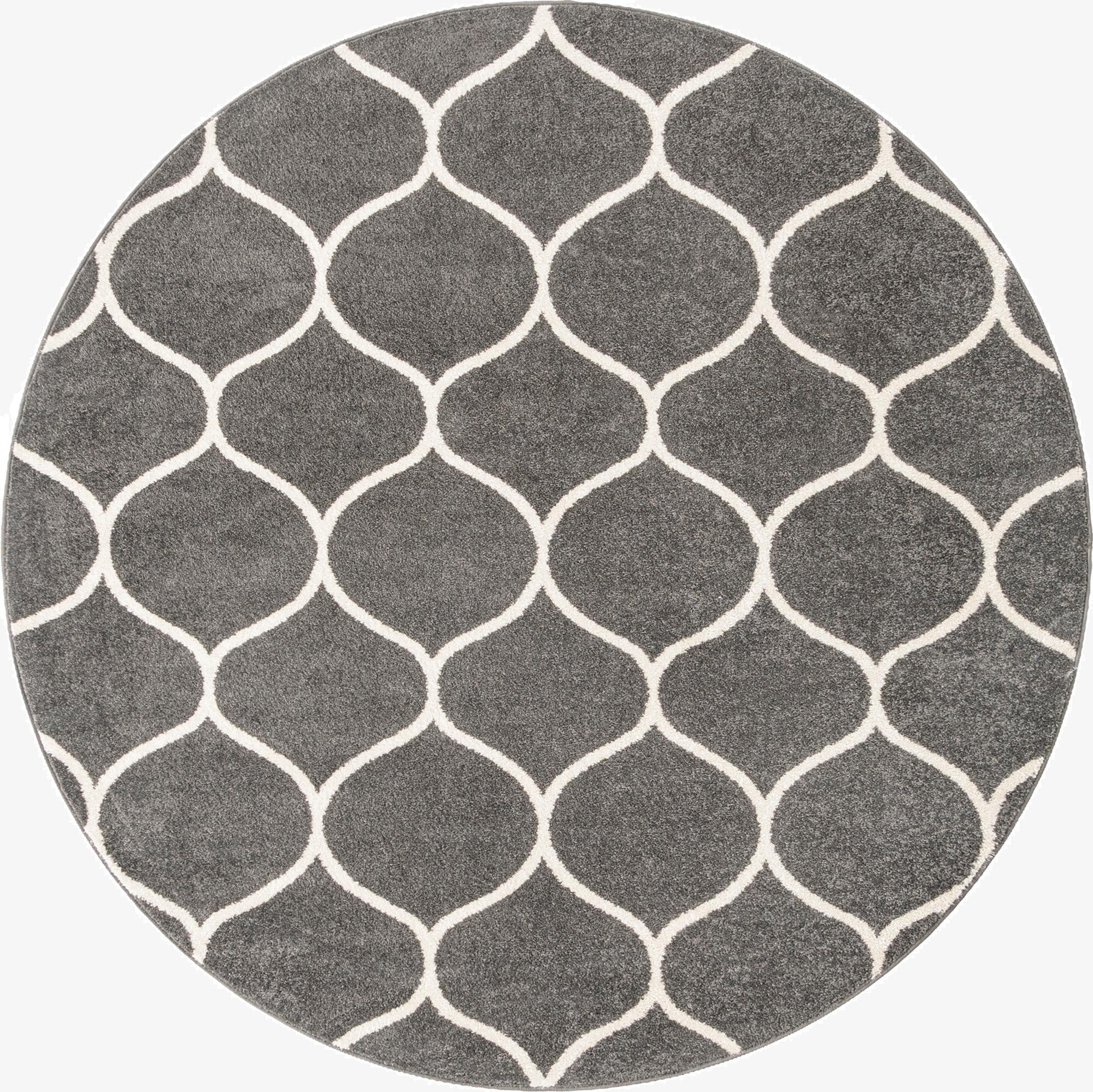 7' 10 x 7' 10 Trellis Frieze Round Rug