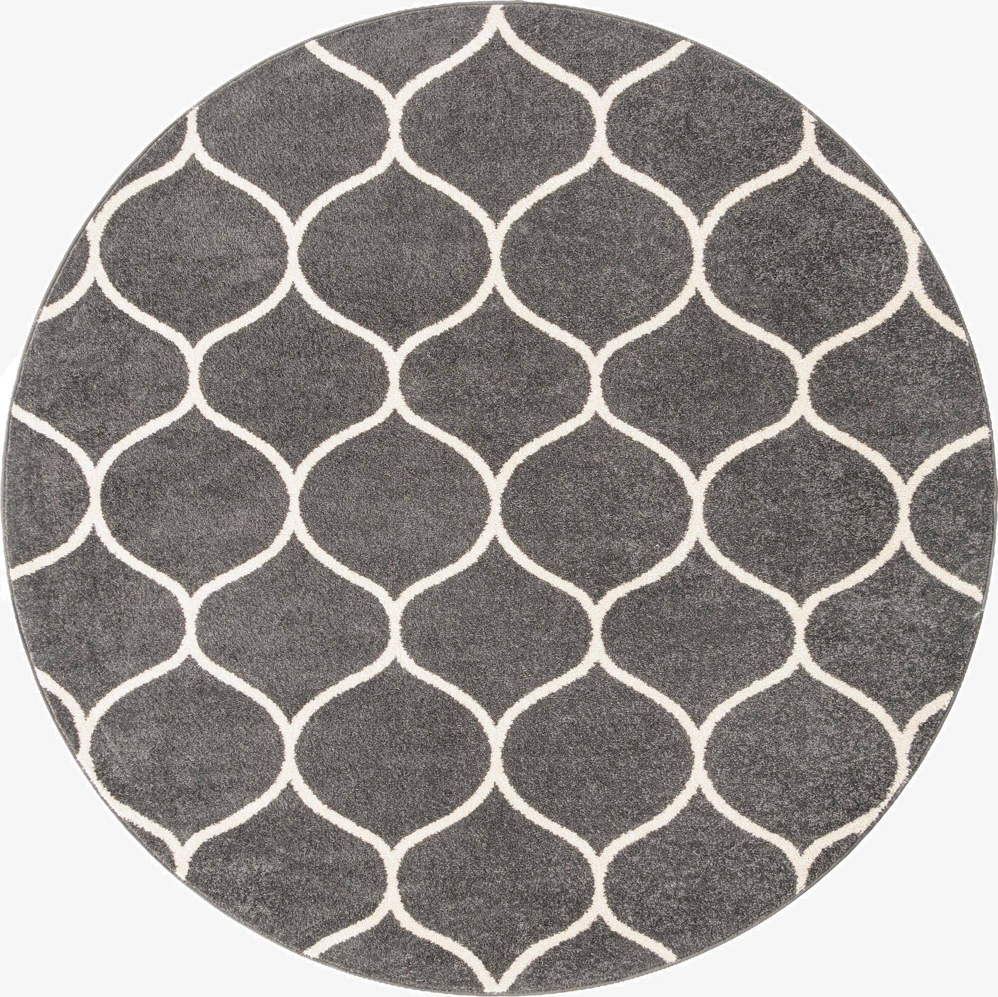 3' x 3' Trellis Frieze Round Rug