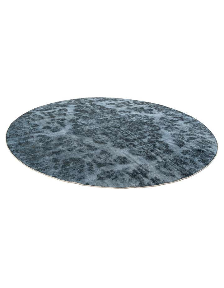 255cm x 260cm Hand Knotted Ultra Vintage Persian Wool Round Rug
