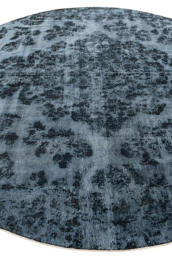 255cm x 260cm Hand Knotted Ultra Vintage Persian Wool Round Rug