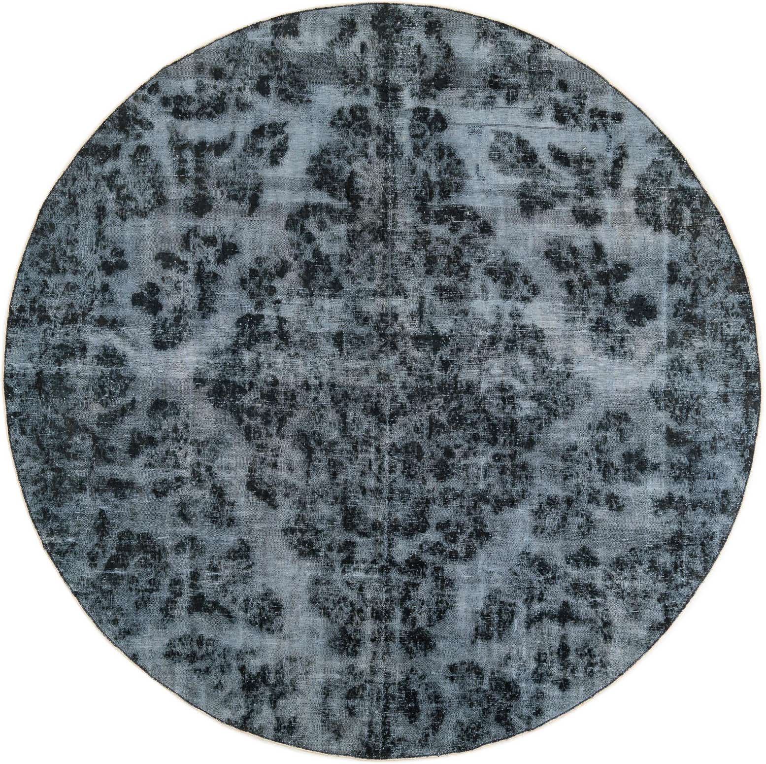255cm x 260cm Hand Knotted Ultra Vintage Persian Wool Round Rug