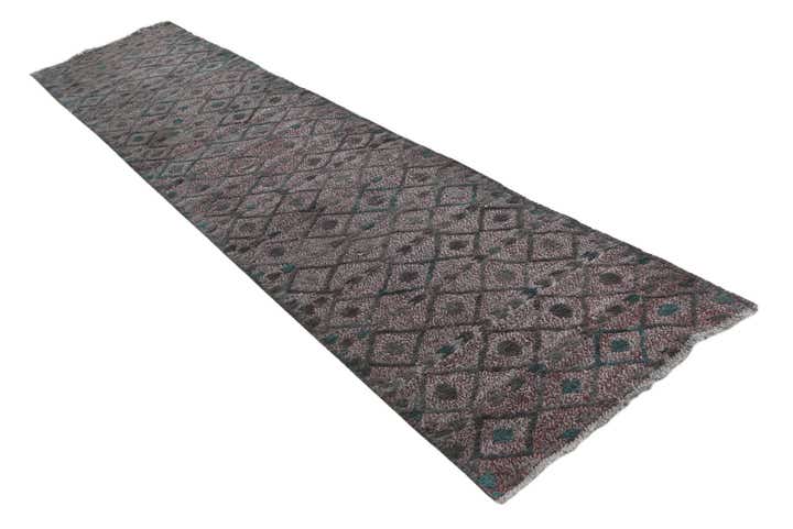 2' 7 x 12' 2 Hand Knotted Darya Wool Runner Rug