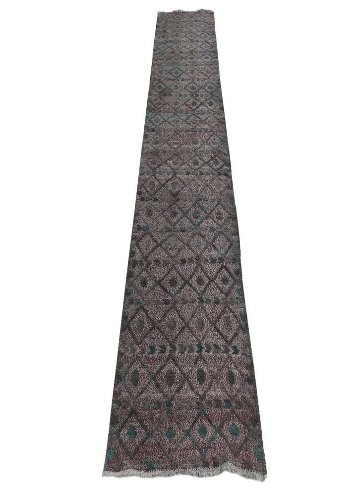 2' 7 x 12' 2 Hand Knotted Darya Wool Runner Rug