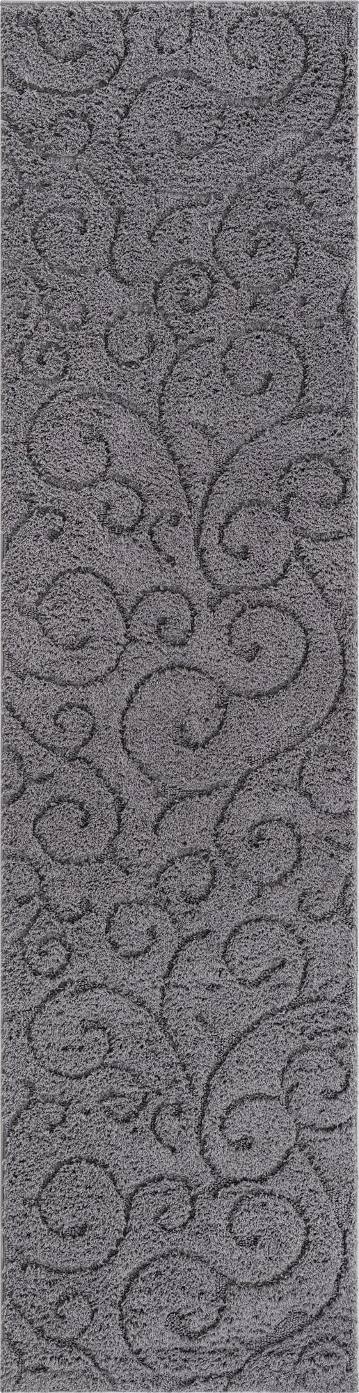 2' 7 x 10' Floral Shag Runner Rug
