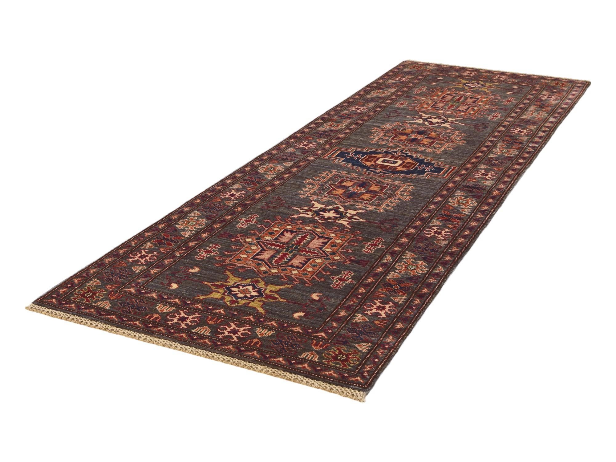 2' 9 x 8' 3 Hand Knotted Kazak Runner Rug