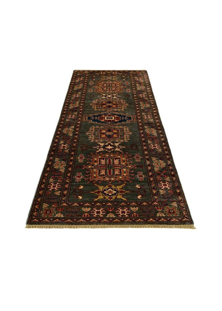 2' 9 x 8' 3 Hand Knotted Kazak Runner Rug
