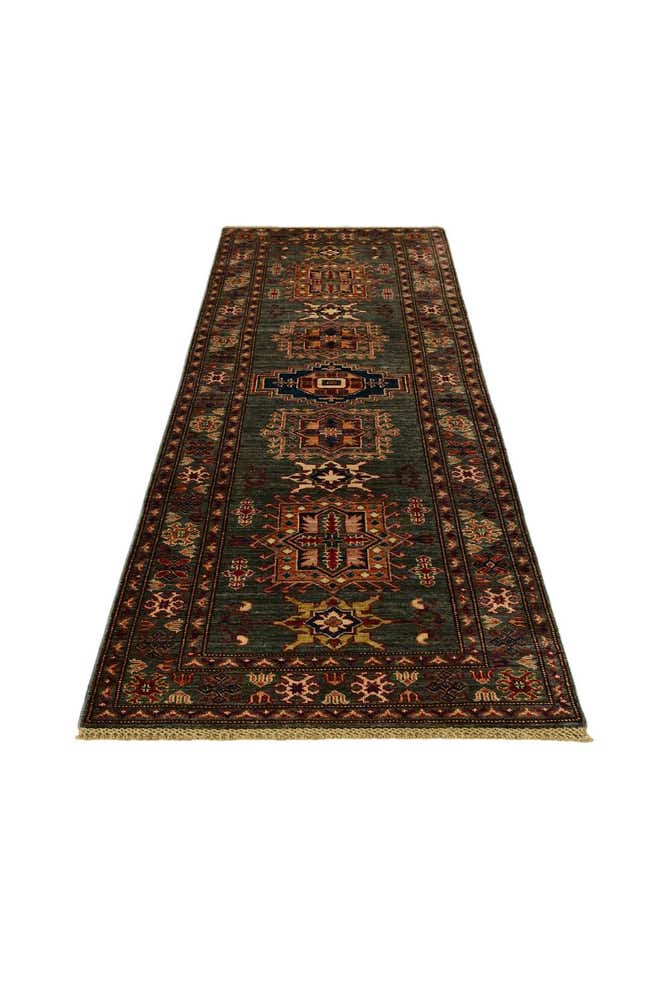2' 9 x 8' 3 Hand Knotted Kazak Runner Rug