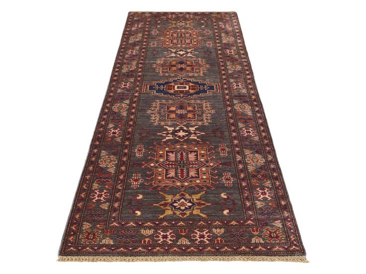 Detail image of 2' 9 x 8' 3 Hand Knotted Kazak Runner Rug