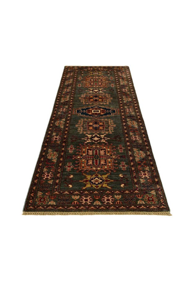 Detail image of 2' 9 x 8' 3 Hand Knotted Kazak Runner Rug