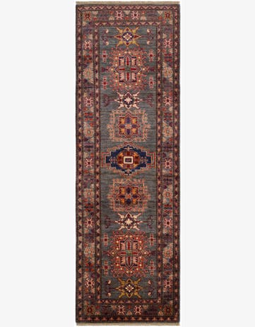 2' 9 x 8' 3 Hand Knotted Kazak Runner Rug