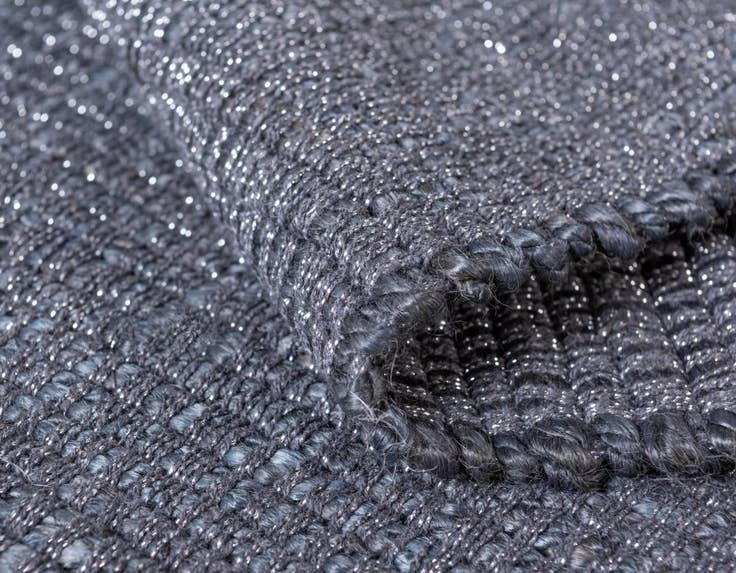 Detail image of 2' 6 x 6' Hand Woven Metallic Jute Runner Rug