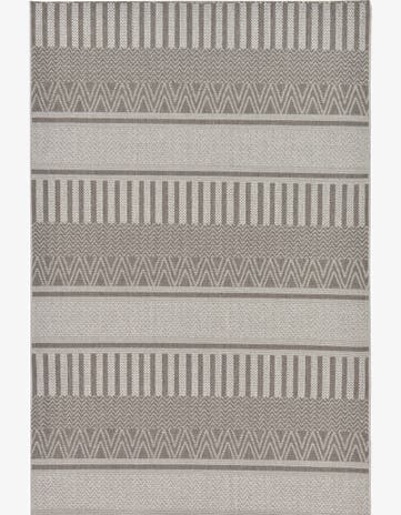 Dark Gray Easy-Clean Indoor / Outdoor Runner Rug