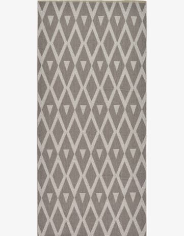 Dark Gray Easy-Clean Indoor / Outdoor Runner Rug