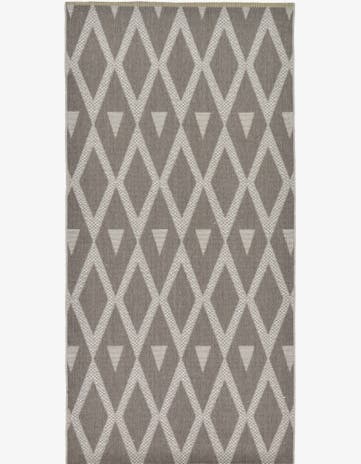 Dark Gray Easy-Clean Indoor / Outdoor Runner Rug