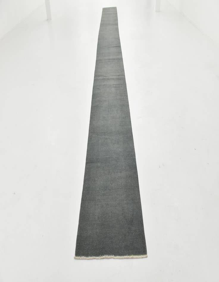 Detail image of 2' 3 x 24'  Hand Knotted Over-Dyed Ziegler Runner Rug