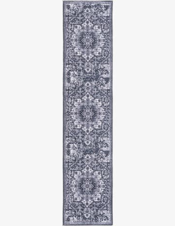 Dark Gray Washable Renaissance Runner Rug