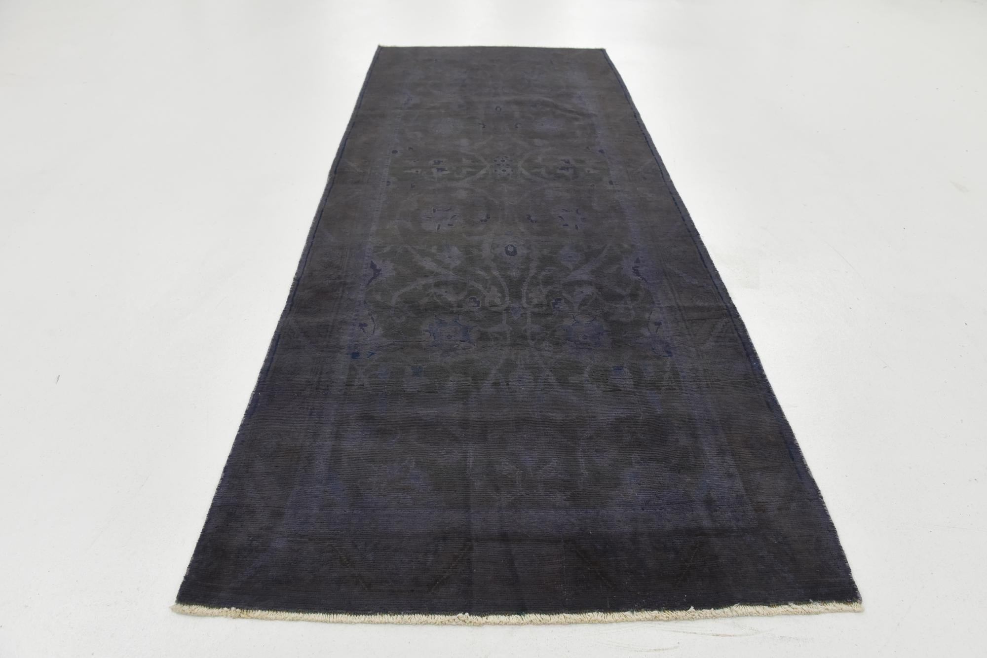 3' 7 x 9' 1 Hand Knotted Ultra Vintage Persian Wool Runner Rug