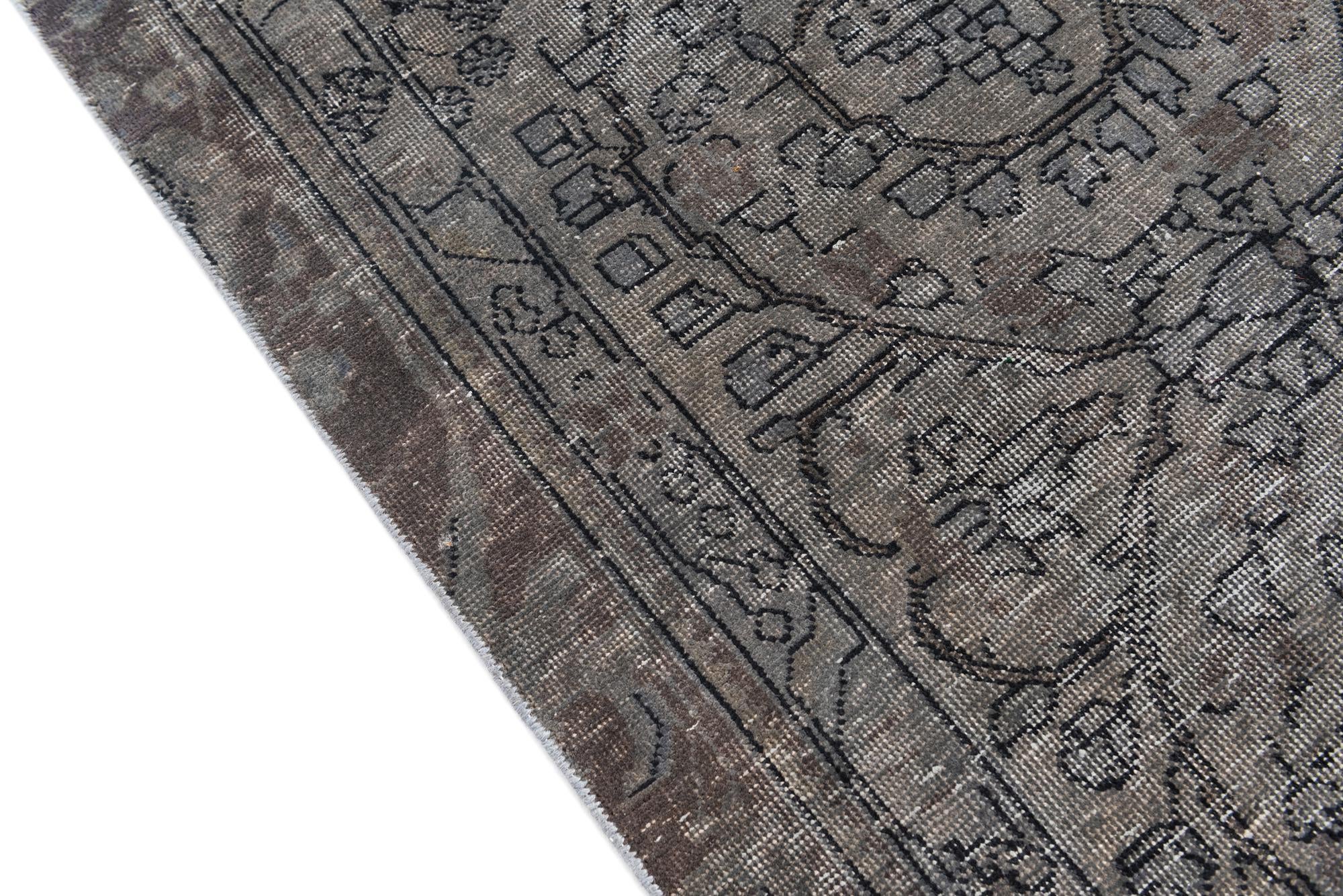 6' 4 x 12' Hand Knotted Ultra Vintage Persian Wool Runner Rug