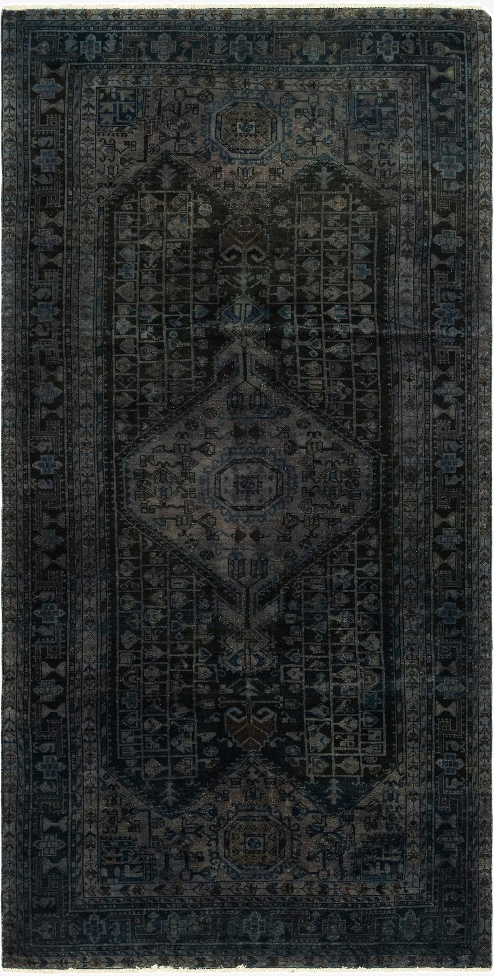 5' 2 x 10' 9  Hand Knotted Ultra Vintage Persian Wool Runner Rug