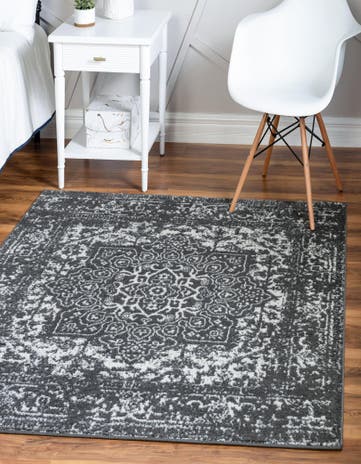 Dark Gray Arlington Square Rug
