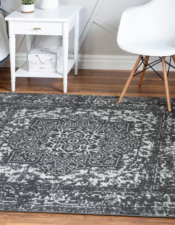 Dark Gray Arlington Square Rug