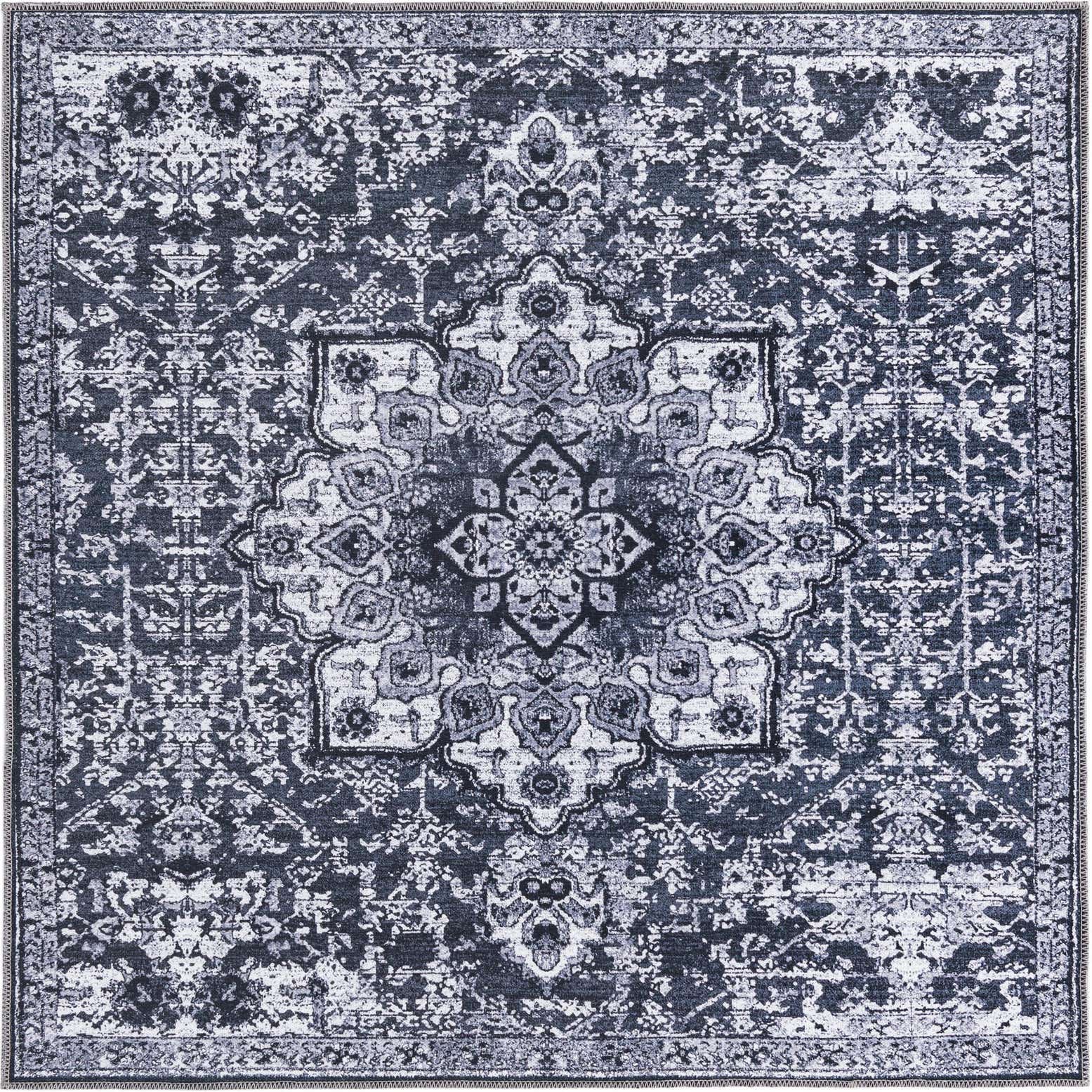 5' 3 x 5' 3 Washable Francesca Square Rug