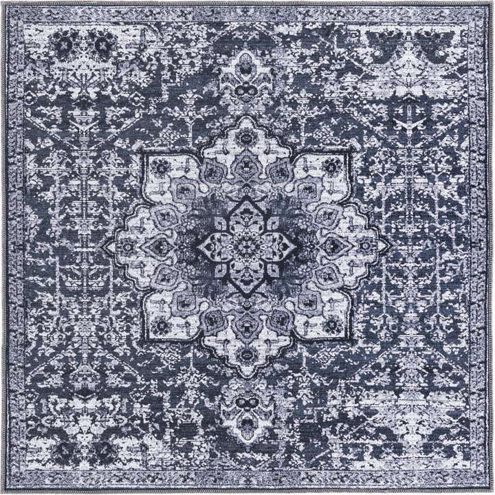 5' 3 x 5' 3 Washable Francesca Square Rug