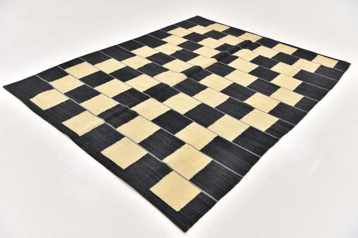 150cm x 195cm Handgewebt Kilim Modern Wolle Quadrat Teppich