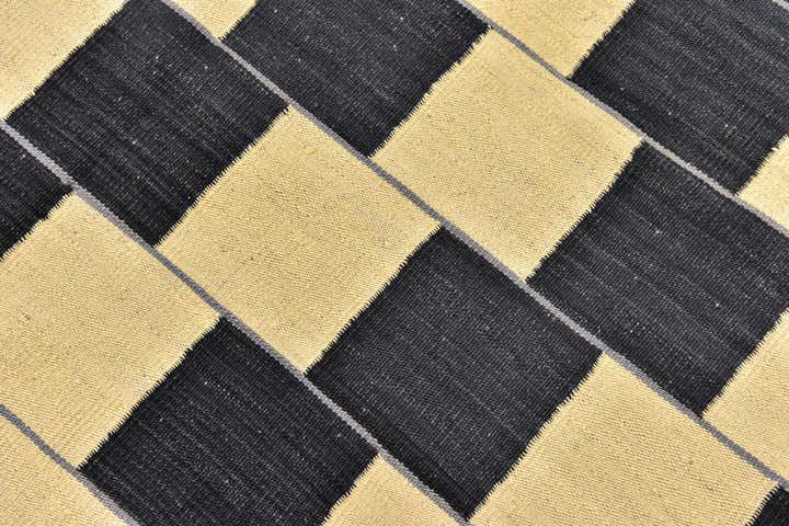 150cm x 195cm Handgewebt Kilim Modern Wolle Quadrat Teppich