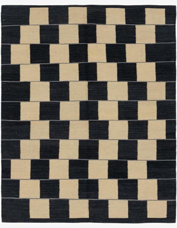 5' x 6' 5 Hand Woven Kilim Modern Wool Square Rug