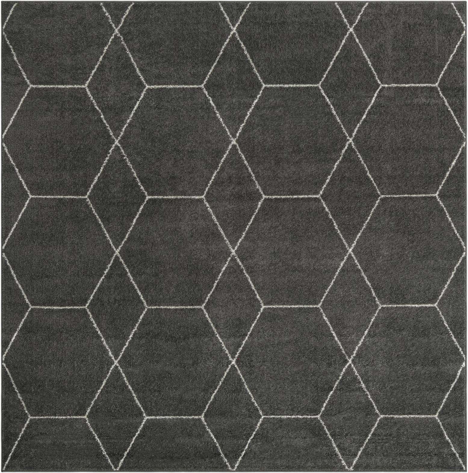 4' x 4' Lattice Frieze Square Rug