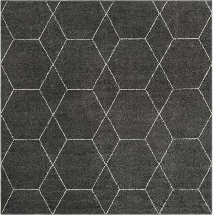 Detail image of 4' x 4' Lattice Frieze Square Rug