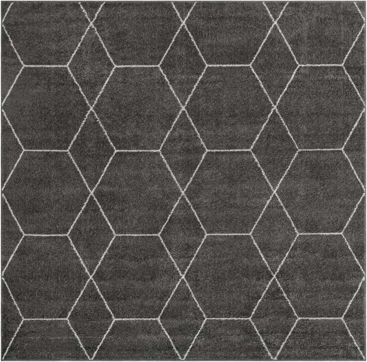 7' x 7' Lattice Frieze Square Rug