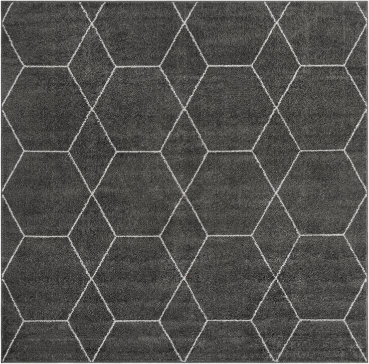 Detail image of 7' x 7' Lattice Frieze Square Rug