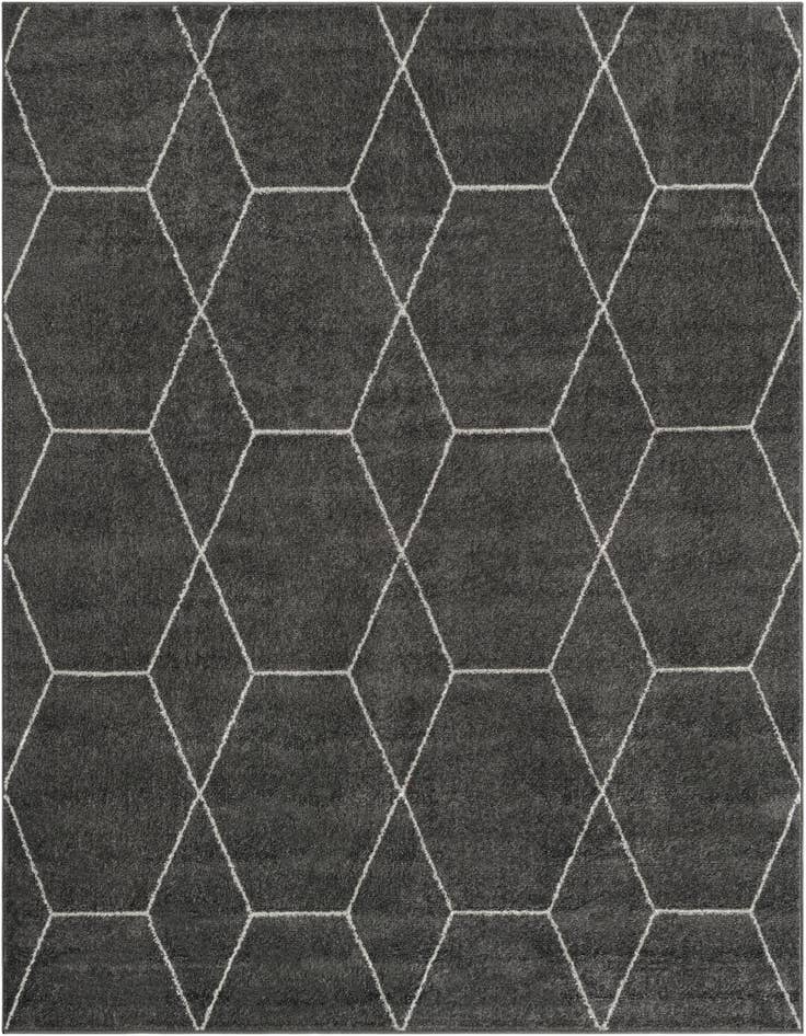 Detail image of 7' 10 x 7' 10 Lattice Frieze Square Rug