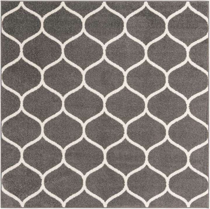 4' x 4' Lattice Frieze Square Rug