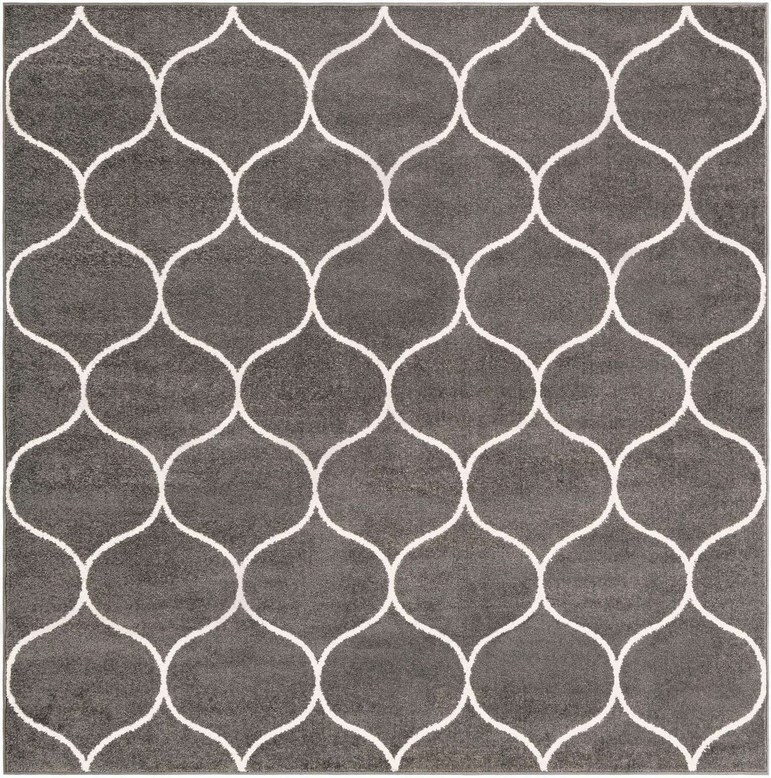 7' x 7' Lattice Frieze Square Rug