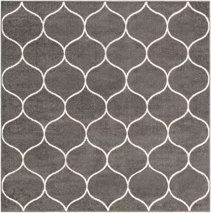 7' x 7' Lattice Frieze Square Rug